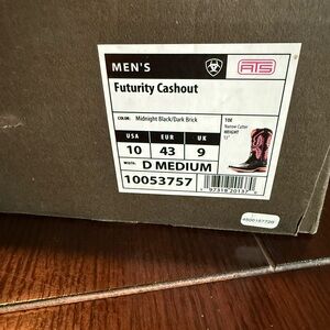 Ariat Men's Boots in Black and Red